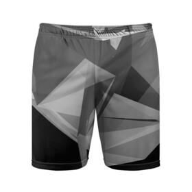 Мужские шорты спортивные с принтом Camo  Black  White в городе Новоалтайск,  |  | abstract | abstraction | color | geometry | polygon | polygonal | абстракция | геометрия | полигоны | психоделика