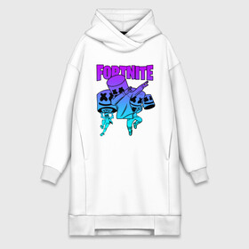 Платье-худи хлопок с принтом FORTNITE x MARSHMELLO DAB в городе Новоалтайск,  |  | deadmau5 | fortnite | fortnite 2 | fortnite x маршмелло | ikonik | marshmello | ninja | ninja streamer | raven | travis scott | ворон | иконик | ниндзя | пили | рейвен | трэвис скотт | фортнайт