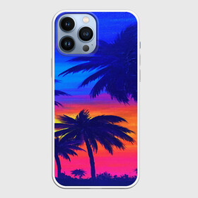 Чехол для iPhone 13 Pro Max с принтом ТРОПИКИ НЕОН в городе Новоалтайск,  |  | Тематика изображения на принте: summer | tropic | жара | летний | лето | отдых | пальмы | природа | текстура | тропикано | тропики