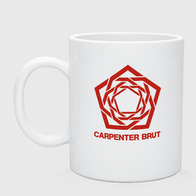 Кружка керамическая с принтом Carpenter Brut в городе Новоалтайск, керамика | объем — 330 мл, диаметр — 80 мм. Принт наносится на бока кружки, можно сделать два разных изображения | carpenter brut | futuresynth | outrun | retrowave | synthwave | ретровейв | синтвейв | синтивейв