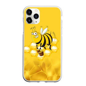 Чехол для iPhone 11 Pro Max матовый с принтом Лето. Пчелы. Мед в городе Новоалтайск, Силикон |  | лето | мед | насекомые | пчела | соты | улей