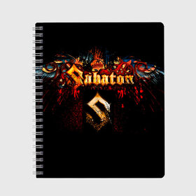 Тетрадь с принтом Sabaton в городе Новоалтайск, 100% бумага | 48 листов, плотность листов — 60 г/м2, плотность картонной обложки — 250 г/м2. Листы скреплены сбоку удобной пружинной спиралью. Уголки страниц и обложки скругленные. Цвет линий — светло-серый
 | Тематика изображения на принте: battle metal | sabaton | военная тематика | военные песни | война | история войны | классика | музыка | патриотизм | рок | рок группа | сабатон | солдаты | шведская хэви пауэр метал группа