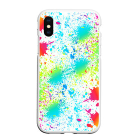 Чехол для iPhone XS Max матовый с принтом БРЫЗГИ НЕОНА в городе Новоалтайск, Силикон | Область печати: задняя сторона чехла, без боковых панелей | abstraction | watercolor | абстракция красок | акварель | брызги красок | живопись | краска | потертость красок | размытые краски | текстуры | яркие краски