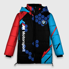 Женская зимняя куртка 3D с принтом CYBER BMW UNIFORM в городе Новоалтайск, верх — 100% полиэстер; подкладка — 100% полиэстер; утеплитель — 100% полиэстер | длина ниже бедра, силуэт Оверсайз. Есть воротник-стойка, отстегивающийся капюшон и ветрозащитная планка. 

Боковые карманы с листочкой на кнопках и внутренний карман на молнии | bmw | bmw motosport | cyber bmw uniform | бмв | бмв мотоспорт | бмв серии | марка | машины