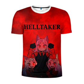 Мужская футболка 3D спортивная с принтом HELLTAKER в городе Новоалтайск, 100% полиэстер с улучшенными характеристиками | приталенный силуэт, круглая горловина, широкие плечи, сужается к линии бедра | Тематика изображения на принте: anime | azazel | hell | helltaker | justice | lucifer | malina | modeus | pandemonica | zdrada | ад | аниме | демон | демонесса | здрада | иероглифы | люцифер | малина | модеус | пандемоника | правосудие | хеллтейкер | хэлтей