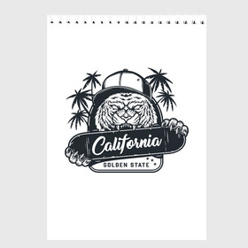 Скетчбук с принтом CALIFORNIA (Z) в городе Новоалтайск, 100% бумага
 | 48 листов, плотность листов — 100 г/м2, плотность картонной обложки — 250 г/м2. Листы скреплены сверху удобной пружинной спиралью | extreme | extrime | pro skater | summer | tiger | арт | животные | звери | зверь | картинка | кошка | крупная кошка | лето | пляж | рисунок | скейт | скейтер | скейтеры | скейты | тигр | экстрим