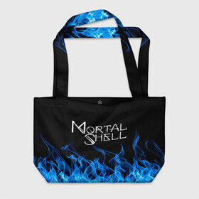 Пляжная сумка 3D с принтом Mortal Shell. в городе Новоалтайск, 100% полиэстер | застегивается на металлическую кнопку; внутренний карман застегивается на молнию. Стенки укреплены специальным мягким материалом, чтобы защитить содержимое от несильных ударов
 | esport | games | mortal kombat | mortal shell | souls like ролевой экшен | беспощадный ролевой боевик | игроки | игры | киберспорт | мортал комбат | мортал шелл | разрушенный мир