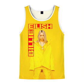 Мужская майка 3D с принтом BILLIE EILISH в городе Новоалтайск, 100% полиэстер | круглая горловина, приталенный силуэт, длина до линии бедра. Пройма и горловина окантованы тонкой бейкой | be | billie | billie eilish | blohsh | ghoul | билли | билли айлиш