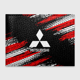 Обложка для студенческого билета с принтом MITSUBISHI. в городе Новоалтайск, натуральная кожа | Размер: 11*8 см; Печать на всей внешней стороне | Тематика изображения на принте: mitsubishi | sport | митсубиси | митсубиши | спорт