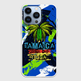 Чехол для iPhone 13 Pro с принтом Jamaica Roots and reggae в городе Новоалтайск,  |  | Тематика изображения на принте: jamaica | reggae | roots | летняя | лето | надпись | пальма | раста | регги | рэгги | текст | фраза | ямайка