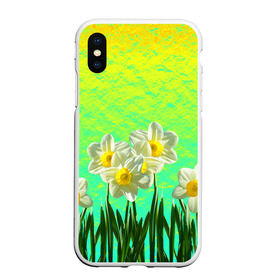 Чехол для iPhone XS Max матовый с принтом Солнечные Нарциссы в городе Новоалтайск, Силикон | Область печати: задняя сторона чехла, без боковых панелей | Тематика изображения на принте: flowers | nature | summer | sun | бутоны | зелень | кислотный | краски | лазурный | лепестки | летний | лето | листья | нарцисс | нарциссы | неоновый | поле | природа | растения | ромашки | сад | солнечный | солнце