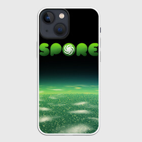 Чехол для iPhone 13 mini с принтом Spore Green | СПОР (Z) в городе Новоалтайск,  |  | creepy cute | ea | electronic arts | maxis | spore | spore hero | ангелоид | генирал фауст | гудра | жуткие и милые | империя эсти | маасари | мухоид | племя | ролевая игра | рыба бегун | симулятор бога | сирено головый