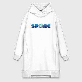 Платье-худи хлопок с принтом Spore Logo Blue (Z) в городе Новоалтайск,  |  | creepy cute | ea | electronic arts | maxis | spore | spore hero | ангелоид | генирал фауст | гудра | жуткие и милые | империя эсти | маасари | мухоид | племя | ролевая игра | рыба бегун | симулятор бога | сирено головый