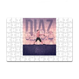 Пазл магнитный 126 элементов с принтом Нейт Диаз(Nate Diaz) в городе Новоалтайск, полимерный материал с магнитным слоем | 126 деталей, размер изделия —  180*270 мм | арт. | бои | бокс | единоборства | мма