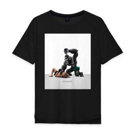 Мужская футболка хлопок Oversize с принтом Конор МакГрегор Conor McGregor в городе Новоалтайск, 100% хлопок | свободный крой, круглый ворот, “спинка” длиннее передней части | арт. | бои | бокс | единоборства | мма