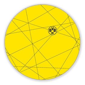 Коврик для мышки круглый с принтом BORUSSIA. в городе Новоалтайск, резина и полиэстер | круглая форма, изображение наносится на всю лицевую часть | Тематика изображения на принте: borussia | fc | football | football club | sport | боруссия | боруссия дортмунд | дортмунда | немецкий футбольный клуб | спорт | уефа | униформа | фирменные цвета | фк | футбол | футбольный клуб