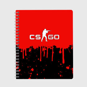 Тетрадь с принтом COUNTER STRIKE в городе Новоалтайск, 100% бумага | 48 листов, плотность листов — 60 г/м2, плотность картонной обложки — 250 г/м2. Листы скреплены сбоку удобной пружинной спиралью. Уголки страниц и обложки скругленные. Цвет линий — светло-серый
 | counter strike | cs go | global offensive | игра | игры | компьютерные | контер страйк | коунтер страйк | кс го | цс го