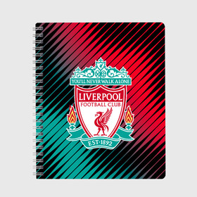 Тетрадь с принтом LIVERPOOL в городе Новоалтайск, 100% бумага | 48 листов, плотность листов — 60 г/м2, плотность картонной обложки — 250 г/м2. Листы скреплены сбоку удобной пружинной спиралью. Уголки страниц и обложки скругленные. Цвет линий — светло-серый
 | fc | football | football club | liverpool fc | sport | британский футбольный клуб | ливерпуль фк | мерсисайд | спорт | уефа | униформа | фирменные цвета | фк | футбол | футбольный клуб
