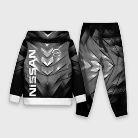Детский костюм 3D (с толстовкой) с принтом NISSAN. в городе Новоалтайск,  |  | Тематика изображения на принте: abstract | auto | brand | car | geometry | nissan | nиссан | sport | texture | абстракция | авто | автомобильные | бренд | геометрия | классика | машины | модные | спорт | стиль | текстура