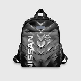 Детский рюкзак 3D с принтом NISSAN. в городе Новоалтайск, 100% полиэстер | лямки с регулируемой длиной, сверху петелька, чтобы рюкзак можно было повесить на вешалку. Основное отделение закрывается на молнию, как и внешний карман. Внутри дополнительный карман. По бокам два дополнительных кармашка | Тематика изображения на принте: abstract | auto | brand | car | geometry | nissan | nиссан | sport | texture | абстракция | авто | автомобильные | бренд | геометрия | классика | машины | модные | спорт | стиль | текстура