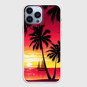 Чехол для iPhone 13 Pro Max с принтом ПАЛЬМЫ в городе Новоалтайск,  |  | Тематика изображения на принте: summer | tropic | жара | летний | лето | отдых | пальмы | природа | текстура | тропикано | тропики