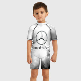 Детский купальный костюм 3D с принтом MERCEDES. в городе Новоалтайск, Полиэстер 85%, Спандекс 15% | застежка на молнии на спине | 2020 | amg | auto | mercedes | sport | авто | автомобиль | автомобильные | амг | бренд | марка | машины | мерседес | спорт