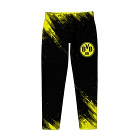 Детские леггинсы 3D с принтом BORUSSIA. в городе Новоалтайск, полиэстер 85%, спандекс 15% | эластичный пояс, зауженный крой | borussia | fc | football | football club | sport | боруссия | боруссия дортмунд | дортмунда | немецкий футбольный клуб | спорт | уефа | униформа | фирменные цвета | фк | футбол | футбольный клуб
