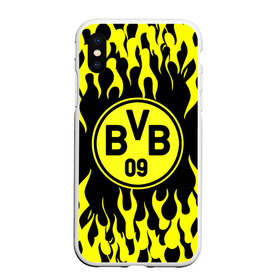 Чехол для iPhone XS Max матовый с принтом BORUSSIA. в городе Новоалтайск, Силикон | Область печати: задняя сторона чехла, без боковых панелей | Тематика изображения на принте: borussia | fc | football | football club | sport | боруссия | боруссия дортмунд | дортмунда | немецкий футбольный клуб | спорт | уефа | униформа | фирменные цвета | фк | футбол | футбольный клуб