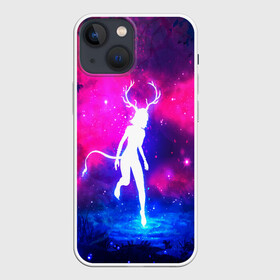 Чехол для iPhone 13 mini с принтом Девушка с рогами хвостом ночь в городе Новоалтайск,  |  | аниме | арт | вселенная | девушка | звезды | копыта | космос | легенда | лес | миф | ночь | огни | поверье | рога | светящийся | силуэт | сказка | фэнтези | хвост