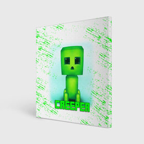 Холст квадратный с принтом MINECRAFT CREEPER в городе Новоалтайск, 100% ПВХ |  | creeper | game | minecraft | блоки | игра | квадраты | компьютерная | крипер | криппер | майнкрафт | огонь