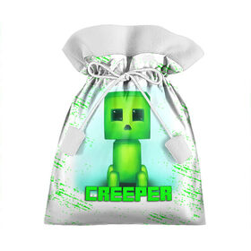 Подарочный 3D мешок с принтом MINECRAFT CREEPER в городе Новоалтайск, 100% полиэстер | Размер: 29*39 см | Тематика изображения на принте: creeper | game | minecraft | блоки | игра | квадраты | компьютерная | крипер | криппер | майнкрафт | огонь