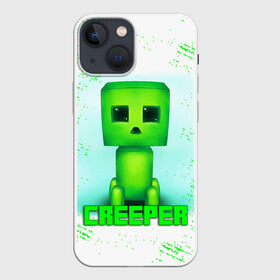 Чехол для iPhone 13 mini с принтом MINECRAFT CREEPER в городе Новоалтайск,  |  | creeper | game | minecraft | блоки | игра | квадраты | компьютерная | крипер | криппер | майнкрафт | огонь