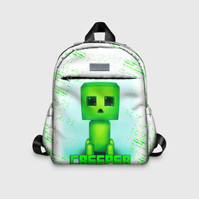 Детский рюкзак 3D с принтом MINECRAFT CREEPER в городе Новоалтайск, 100% полиэстер | лямки с регулируемой длиной, сверху петелька, чтобы рюкзак можно было повесить на вешалку. Основное отделение закрывается на молнию, как и внешний карман. Внутри дополнительный карман. По бокам два дополнительных кармашка | Тематика изображения на принте: creeper | game | minecraft | блоки | игра | квадраты | компьютерная | крипер | криппер | майнкрафт | огонь