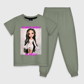 Детская пижама хлопок с принтом Bratz Party в городе Новоалтайск, 100% хлопок |  брюки и футболка прямого кроя, без карманов, на брюках мягкая резинка на поясе и по низу штанин
 | bratz | bratz party