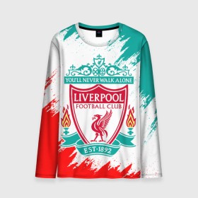 Мужской лонгслив 3D с принтом LIVERPOOL. в городе Новоалтайск, 100% полиэстер | длинные рукава, круглый вырез горловины, полуприлегающий силуэт | fc | football | football club | liverpool fc | sport | британский футбольный клуб | ливерпуль фк | мерсисайд | спорт | уефа | униформа | фирменные цвета | фк | футбол | футбольный клуб