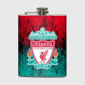 Фляга с принтом LIVERPOOL. в городе Новоалтайск, металлический корпус | емкость 0,22 л, размер 125 х 94 мм. Виниловая наклейка запечатывается полностью | fc | football | football club | liverpool fc | sport | британский футбольный клуб | ливерпуль фк | мерсисайд | спорт | уефа | униформа | фирменные цвета | фк | футбол | футбольный клуб