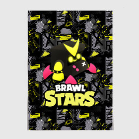 Постер с принтом 8 bit black brawl stars 8 бит в городе Новоалтайск, 100% бумага
 | бумага, плотность 150 мг. Матовая, но за счет высокого коэффициента гладкости имеет небольшой блеск и дает на свету блики, но в отличии от глянцевой бумаги не покрыта лаком | 8 bit | 8 бит | brawl | brawl stars | brawlstars | brawl_stars | jessie | бравл | бравлстарс