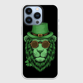 Чехол для iPhone 13 Pro с принтом ЛЕВ ИРЛАНДЕЦ в городе Новоалтайск,  |  | irish | lion | pride | зеленый | ирландия | клевер | лев | прайд | царь зверей | шляпа