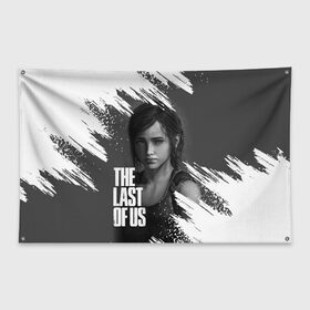 Флаг-баннер с принтом THE LAST OF US в городе Новоалтайск, 100% полиэстер | размер 67 х 109 см, плотность ткани — 95 г/м2; по краям флага есть четыре люверса для крепления | game | horror | survival horror | the last | the last of us | the last of us remastered | игра | компьютерная игра | ласт | ласт оф | ласт оф ас | экшн