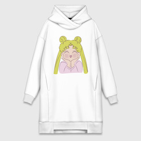 Платье-худи хлопок с принтом Sailor Moon в городе Новоалтайск,  |  | face | girl | sailor moon | sailormoon | девочка | лицо | мультяшка | сейлормун | сэйлор мун