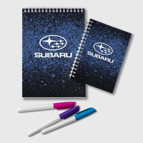 Блокнот с принтом SUBARU в городе Новоалтайск, 100% бумага | 48 листов, плотность листов — 60 г/м2, плотность картонной обложки — 250 г/м2. Листы скреплены удобной пружинной спиралью. Цвет линий — светло-серый
 | 2020 | auto | sport | subaru | авто | автомобиль | автомобильные | бренд | марка | машины | спорт | субару