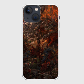 Чехол для iPhone 13 mini с принтом Фэнтази битва | Fantasy Battle (Z) в городе Новоалтайск,  |  | fantasy | fantazy | fight | horror | war | битва | война | демон | демоны | мифология | монстр | монстры | поле боя | сказка | сражение | сражения | ужас | ужасы | фантази | фантазия | фэнтази | чудища