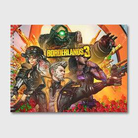 Альбом для рисования с принтом Borderlands 3 в городе Новоалтайск, 100% бумага
 | матовая бумага, плотность 200 мг. | borderlands | borderlands legendary collection | esport | games | pbg | бордерлендс | игры | киберспорт | командная экшен пострелушка | пбг | перестрелка | персонажи | стрелок | фантастический шутер