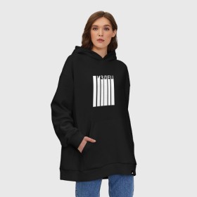 Худи SuperOversize хлопок с принтом Пиз*ец в городе Новоалтайск, 70% хлопок, 30% полиэстер, мягкий начес внутри | карман-кенгуру, эластичная резинка на манжетах и по нижней кромке, двухслойный капюшон
 | мат | матюг | надпись на русском | настроение | прикольная надпись | русский мат