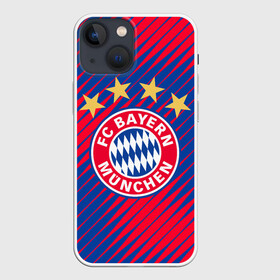 Чехол для iPhone 13 mini с принтом BAYERN MUNCHEN. в городе Новоалтайск,  |  | fc | fc bayern munich | football | football club | sport | клуб германии | мюнхен | немецкий футбольный клуб | спорт | уефа | униформа | фирменные цвета | фк | футбол | футбольный клуб | футбольный клуб бавария
