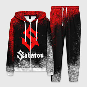 Мужской костюм 3D с принтом Sabaton в городе Новоалтайск, 100% полиэстер | Манжеты и пояс оформлены тканевой резинкой, двухслойный капюшон со шнурком для регулировки, карманы спереди | battle metal | sabaton | военная тематика | военные песни | война | история войны | классика | музыка | патриотизм | рок | рок группа | сабатон | солдаты | шведская хэви пауэр метал группа