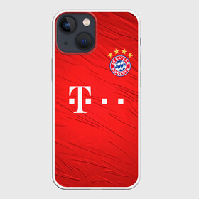 Чехол для iPhone 13 mini с принтом BAYERN MUNCHEN. в городе Новоалтайск,  |  | fc | fc bayern munich | football | football club | sport | клуб германии | мюнхен | немецкий футбольный клуб | спорт | уефа | униформа | фирменные цвета | фк | футбол | футбольный клуб | футбольный клуб бавария