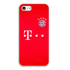 Чехол для iPhone 5/5S матовый с принтом BAYERN MUNCHEN в городе Новоалтайск, Силикон | Область печати: задняя сторона чехла, без боковых панелей | fc | fc bayern munich | football | football club | sport | клуб германии | мюнхен | немецкий футбольный клуб | спорт | уефа | униформа | фирменные цвета | фк | футбол | футбольный клуб | футбольный клуб бавария