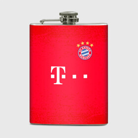 Фляга с принтом BAYERN MUNCHEN. в городе Новоалтайск, металлический корпус | емкость 0,22 л, размер 125 х 94 мм. Виниловая наклейка запечатывается полностью | Тематика изображения на принте: fc | fc bayern munich | football | football club | sport | клуб германии | мюнхен | немецкий футбольный клуб | спорт | уефа | униформа | фирменные цвета | фк | футбол | футбольный клуб | футбольный клуб бавария
