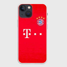 Чехол для iPhone 13 mini с принтом BAYERN MUNCHEN. в городе Новоалтайск,  |  | fc | fc bayern munich | football | football club | sport | клуб германии | мюнхен | немецкий футбольный клуб | спорт | уефа | униформа | фирменные цвета | фк | футбол | футбольный клуб | футбольный клуб бавария